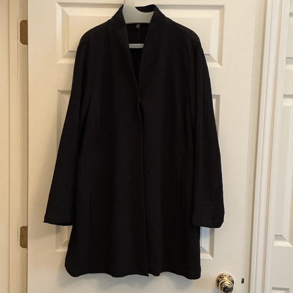 Eileen Fisher Black Textured Jacket